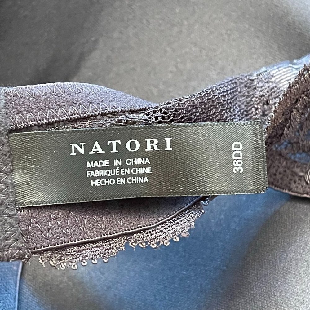 NWOT Natori Feathers Lace Trim Bra Black 36DD - Picture 3 of 6